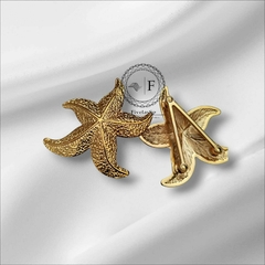 Fivela Metal Modelo Estrela àgua Cor Dourado Pacote com 6pçs