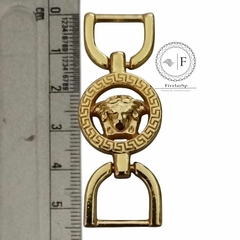 Fivela Metal Modelo Medalhão dourado pacote 6pçs