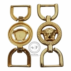 Fivela Metal Modelo Medalhão dourado pacote 6pçs