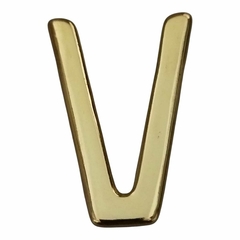Fivela Metal Modelo V Grosso cor Dourado pacote com 6pçs