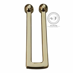 Fivela Metal ou ABS Modelo U Fechado cor dourado pacote com 6pçs 