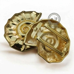 Fivela Metal Modelo Caracol cor Dourado pacote com 6pçs