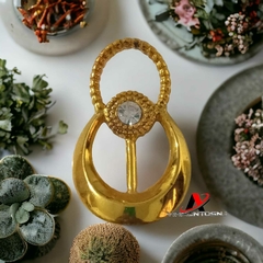 Fivela Modelo Oito com Reforso cor Dourado Metal pacote 6pçs