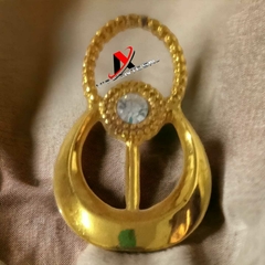 Fivela Modelo Oito com Reforso cor Dourado Metal pacote 6pçs
