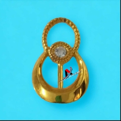 Fivela Modelo Oito com Reforso cor Dourado Metal pacote 6pçs