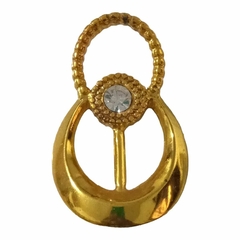 Fivela Modelo Oito com Reforso cor Dourado Metal pacote 6pçs