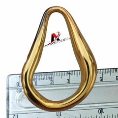 fivela Modelo Pera pacote com 6 peças cor dourado