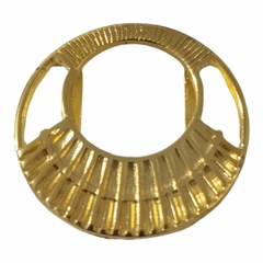 Fivela modelo redondo duas alças cor dourado pacote com 6 pçs