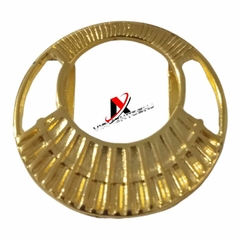Fivela modelo redondo duas alças cor dourado pacote com 6 pçs