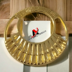 Fivela modelo redondo duas alças cor dourado pacote com 6 pçs