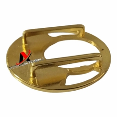 Fivela modelo redondo duas alças cor dourado pacote com 6 pçs