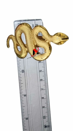 Fivela Metal Modelo Serpente dourado pacote com 2unidades
