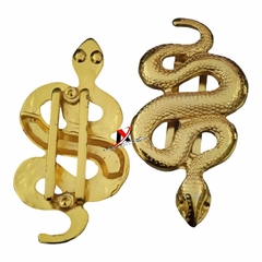Fivela Metal Modelo Serpente dourado pacote com 2unidades