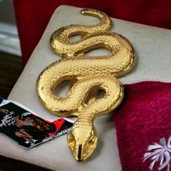 Fivela Metal Modelo Serpente dourado pacote com 2unidades