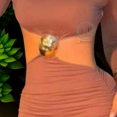 Fivela Modelo Tartaruga ABS cor dourado pacote com 2peças