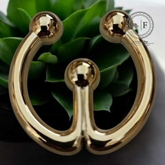 Fivela Modelo W em ABS cor Dourado ou Prata Pacote com 6pçs - Aviamentosnj-Artesanato Pérolas Chaton Cristais