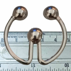Fivela em Metal para Tecidos Modelo em W pacote com 6pçs
