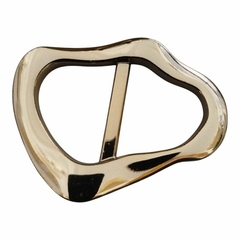 Fivela Orgânica em ABS Reforsado cor Dourado pacote com 2pçs ou 6pçs