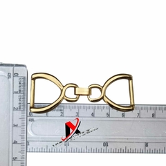 Fivela para Biquini Modelo Bore Metal Cor Dourado Pacote com 6pçs