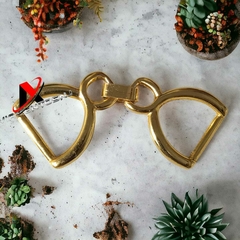 Fivela para Biquini Modelo Bore Metal Cor Dourado Pacote com 6pçs