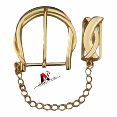 Fivela para sinto Metal cor dourado com passante pacote com uma pç