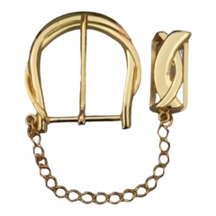 Fivela para sinto Metal cor dourado com passante pacote com uma pç