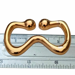 Fivela para Vestido em Metal Modelo Borboleta cor Dourado pacote com 6 peças 