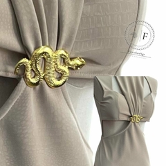 Fivela Metal Modelo Serpente dourado pacote com 2unidades - comprar online