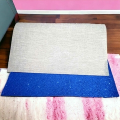 Lonita Tamanho 24cmx40cm Azul Lisa Com Gliter 