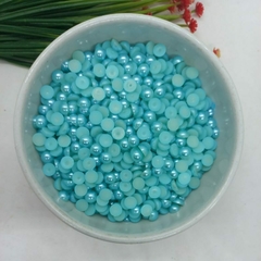 Meia Pérola para Colagem pacote com 500 gramas Tamanho 6mm ou 8mm Azul Tifanny