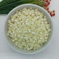 Meia Pérola para Colagem pacote com 500 gramas Tamanho 6mm ou 8mm Creme