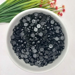 Meia Pérola para Colagem pacote com 500 gramas Tamanho 6mm ou 8mm Preto