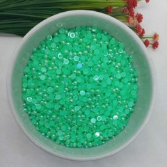 Meia Pérola para Colagem pacote com 500 gramas Tamanho 6mm ou 8mm Verde