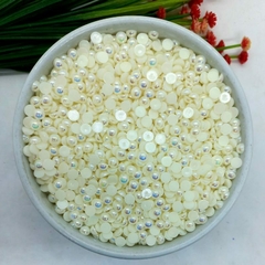 Meia Pérola para Colagem pacote com 500 gramas Tamanho 6mm ou 8mm Branco