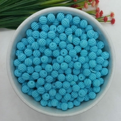 Pérola Craquelada Com Furo Passante Tamanho 10mm em ABS com 500 gramas Azul Tifanny