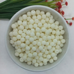 Pérola Craquelada Com Furo Passante Tamanho 10mm em ABS com 500 gramas Creme
