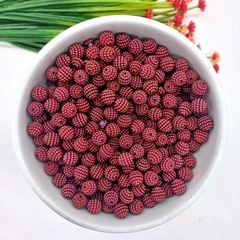 Pérola Craquelada Com Furo Passante Tamanho 10mm em ABS com 500 gramas Vermelho