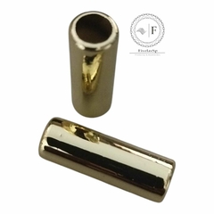 Separador busto de biquíni em ABS tubular na cor dourada, pacote com 10 unidades.