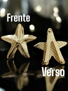 Fivela Biquini Modelo Estrela pequeno Metal Cor Dourado