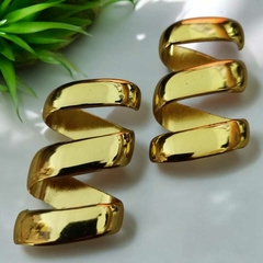 Fivela Modelo Aspiral  Metal Cor Dourado Pacote c/ 2pçs