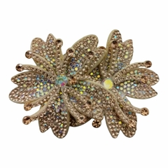 Imagem do Flor Tecido com Strass Pacote com 1 par