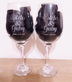 Copa de degustación 490ml. X 2 u. Grabadas.