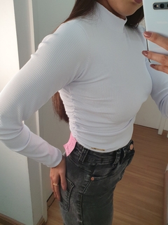 Cropped Canelado Faixa Rosa Ref 0362 - loja online
