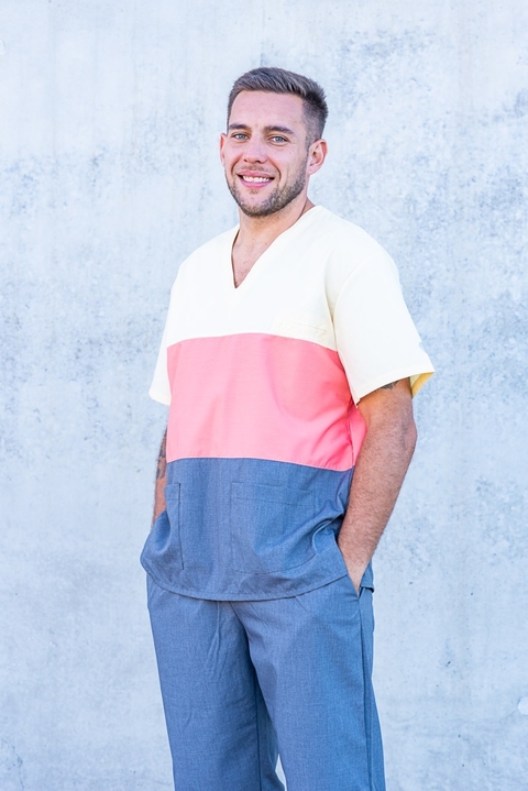 Rabo Encendido (Gris, coral y amarillo patito)