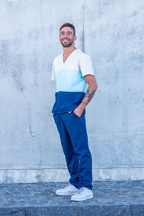 Rabo Encendido (Azul, acqua y beige)