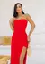 Vestido Erika Midi forrado no tecido Duna RED - comprar online
