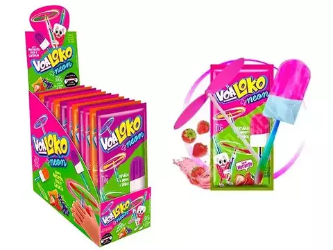 Pirulito Voa Loko Neon Danilla 300g c/30 unidades