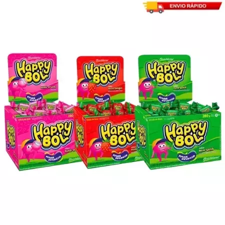 Chiclete Happy Bol 140g