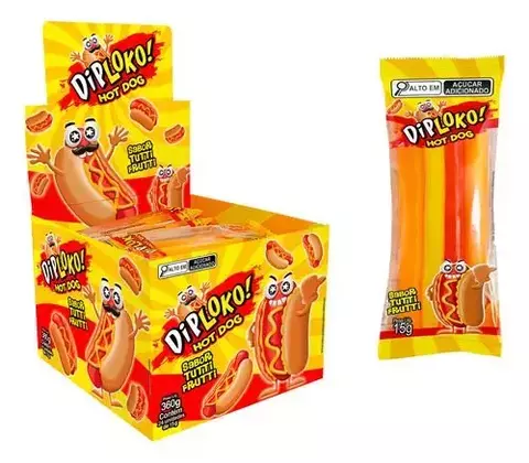 Diploko Hot Dog Gummy Danilla 360g c/24 unidades