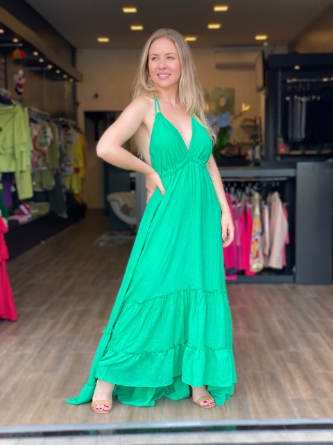 VESTIDO SILVIA LONGO DECOTE COST